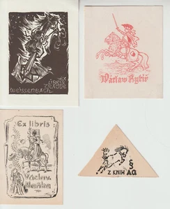 Konvolut 28 Original vintage exlibris "Caballos y jinetes" de varios artistas - Imagen 1 de 7