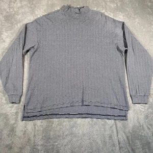 Maglione Nike Golf finto collo manica lunga uomo grande grigio a righe atletico - Foto 1 di 12