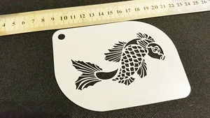 Stencil Pittura Aerografo Scala Pesce Viso Corpo Torta Bambini Artigianato Acqua Oro Pesce - Foto 1 di 3