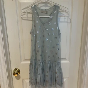 Stella McCartney Kids Grey Silver Tulle Dress Size 12y Fits Like A 10 - Picture 1 of 10