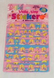 Lisa Frank Vintage Sandcastle Beach Puppy Dog Little Tiny - 2 Sticker Sheets NOS - Picture 1 of 14