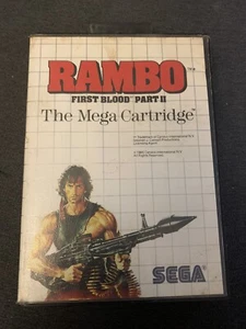 Rambo First Blood Part 2 Sega Master System Mega Cartridge - NO MANUAL - Picture 1 of 3