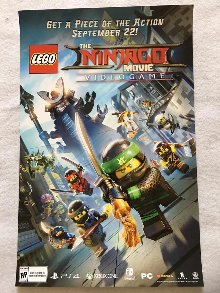 THE NINJAGO MOVIE - 11"x17" Original Promo Poster SDCC 2017 MINT Lego Videogame - Image 1 of 1