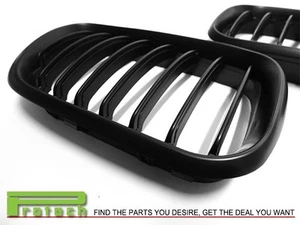 FOR 00-03 BMW E53 X5 SPORT KIDNEY STYLE FRONT BUMPER HOOD GRILLE BLACK - Picture 1 of 3