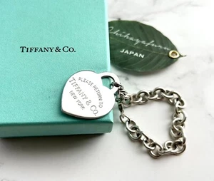Tiffany & Co.Return to Heart Charm Tag Bracelet Only Silver 925 FastShipping - Picture 1 of 16