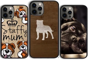 Staffordshire Bull Terrier Staffy Dog Cover Case For Iphone 16 Pro Max 15 14 13 - Photo 1 sur 9