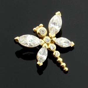 9ct Yellow Gold Butterfly Fancy C/Z Pendant Hallmarked Gift Boxed - Imagen 1 de 1