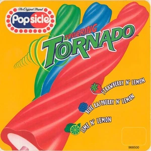Vintage Popsicle Towering Tornado Ice Cream Truck Sticker 6"x6" - Foto 1 di 2