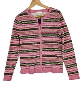 Tabitha Webb Wollmischung gestreifte Frühlings Strickjacke Gr. Medium  - Bild 1 von 6