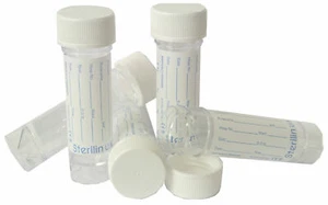 25 x Urine Sample Bottles Containers Pots 30ml Sterile Universal Label And Cap - Picture 1 of 2