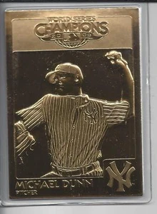 Michael Dunn 2009 New York Yankee Danbury Mint World Series 22Kt Gold Card - Picture 1 of 1