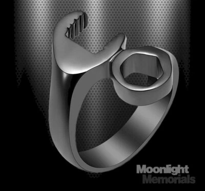New Wrench Tool Cremation Ashes Urn Memorial Keepsake Ring - Image 1 of 2
