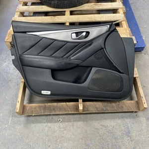 2014 - 2020 INFINITI Q50 LEFT SIDE DRIVER INTERIOR DOOR PANEL BLACK OEM - Picture 1 of 22