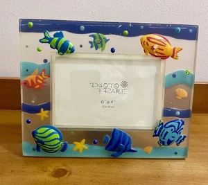 Fisch 3D Harz Bilderrahmen hält 6x4 Foto. NEU - Bild 1 von 5