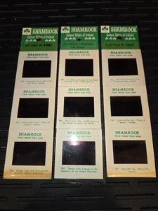 Toboganes de viaje vintage 3 juegos de 3 "Diapositivas de color trébol de Irlanda" en manga - Imagen 1 de 3