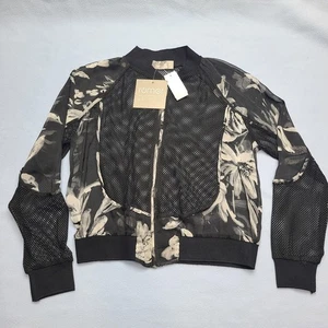 Rumor Boutique Jacke Damen XS schwarz Mesh Bomber Blumenmuster Reißverschluss RUM-LF528-1 - Bild 1 von 7