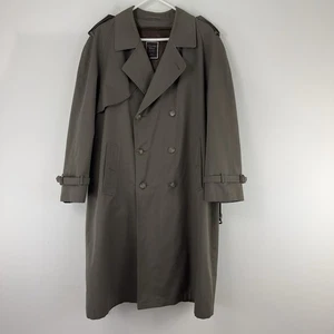 Christian Dior Monsieur Men’s Trench Coat 42R Rain Repellent Wool Liner Double B - Picture 1 of 12