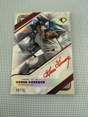 GOOSE GOSSAGE 2025 TOPPS DIAMOND ICONS WHITE POLY RED INK  AUTO 14/15 - Image 1 of 2