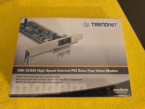 TRENDnet TFM-PCIV92A 56K High Speed Internal PCI Modem - Data/Fax/Voice - New - Picture 1 of 2