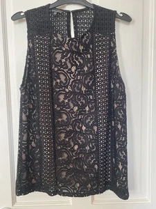 Ladies Top/Warehouse/14/black Lace - Picture 1 of 6