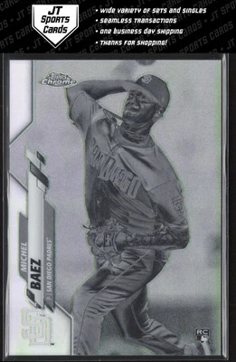 2020 Topps Chrome Michel Baez 187 RC Negative Refractor | San Diego Padres - Image 1 of 2