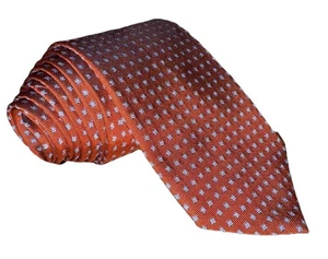 Brooks Brothers Hecho en EE. UU. Sarga de Bronce con Cuadrados Azules Tejidos Corbata de Seda Inglesa - Imagen 1 de 9