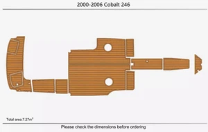 2000-2006 Cobalt 246 Cockpit Swim platform 1/4" 6mm EVA faux faom teak mat floor - Picture 1 of 19