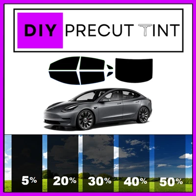 DIY Precut Nano Carbon Window Tint Kit Fits 2017-2026 Tesla Model 3 All Windows - Image 1 of 4