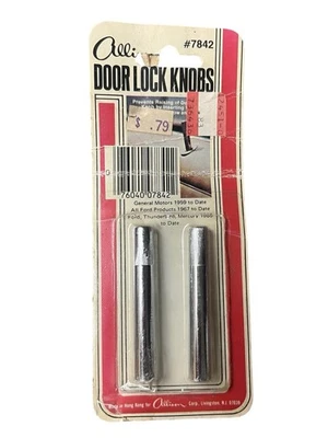 Allison Door Lock Knobs Anti-Theft Set Vintage GM FORD 1959- #7842 NOS - Image 1 of 3
