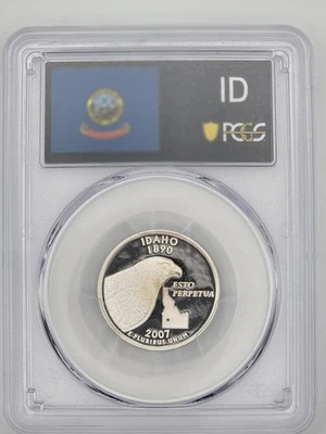 2007 S 25C Idaho Statehood Quarter PCGS PR69 DCAM 90% Silver Ultra Cameo - Image 1 of 4