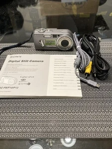 Sony Cyber-shot DSC-P10 5.0MP Digital Camera - Silver TESTED W/manual,cords - Picture 1 of 18