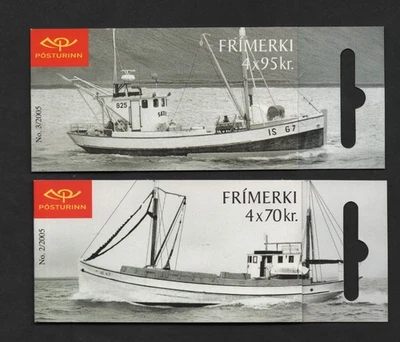 ICELAND 2005 FISHING BOATS SET 2 4 STAMP BOOKLETS MNH STAMPS _№ 104м - Image 1 of 2