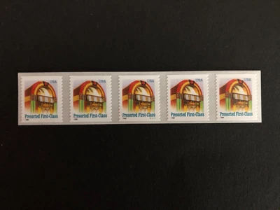 U.S. Stamps, Scott # 2912A, PNC5 # S11111, (25c) Juke Box, with NO Back #, MNH - Image 1 of 2