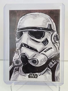 Topps 2025 Star Wars Chrome / 1/1 Sketch by Rico Dela Rosa / Stormtrooper - Bild 1 von 2