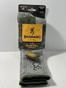 NEW Browning Socks Hosiery Merino Wool Men’s  4-9 Women’s 6-9 Chargreen SZ Med - Picture 1 of 10