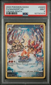 PSA 9 Pokemon TCG 2023 Pokemon Sword And Shield Crown Zenith #GG03 Fa/Magmortar - Picture 1 of 2