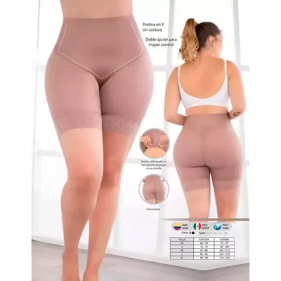 Panty Short Colombiana Sin Costura faja moldeadora de mediana comprension TallaM - Image 1 of 4