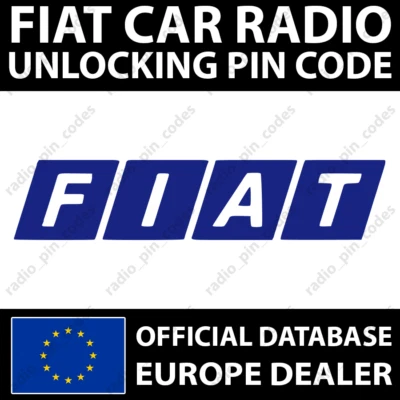 FIAT RADIO PIN CODE BLAUPUNKT BOSCH CONTINENTAL DAIICHI MOPAR VP1 VP2 FL MP3 CD - Bild 1 von 4