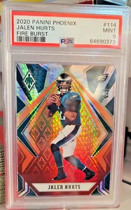 2020 Phoenix JALEN HURTS Fire Burst #114 PSA 9 MINT Rookie Card RC Eagles SLAB - Picture 1 of 2