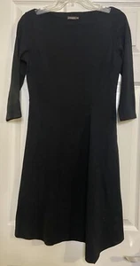J. Mclaughlin kleines schwarzes Etuikleid knielang Stretch Langarm XS - Bild 1 von 3