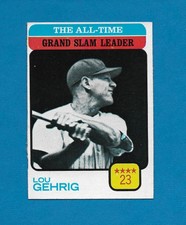1973 Topps #472 Lou Gehrig HOF New York Yankees All Time Grand Slam Leader EXMT