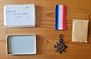 WW I 1914-15 Star, British War & Victory Medals - Pte. A. S. Liddle 075821 A.S.C - Picture 1 of 8
