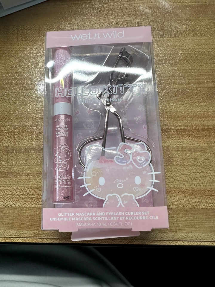 Juego de rímel y rizador de pestañas Hello Kitty Glitter - NUEVO Foto 1 de 4