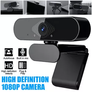 1080P Full HD Webcam with Microphone Streaming Camera for PC Desktop Laptops - Picture 1 of 15