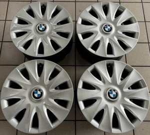 4 Roues Fer BMW Serie 1 2 3 De 7Jx16 5x120 ET40 Usés + Couverture Roues - Bild 1 von 4