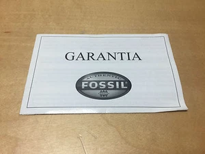 New - FOSSIL - Warranty Brochure - Watches - For Collectors - Picture 1 of 1