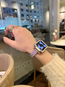 Bracelet Iwatch en toile fine rose Rushto pour bracelet Apple Watch 7 6 5 4 3 2 1 SE