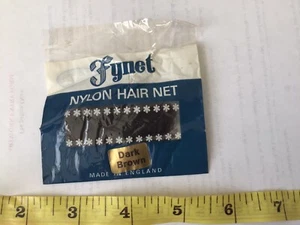 ANTIGUA RED DE PELO RETRO AÑOS 50 VINTAGE FYNET INVISIBLE MARRÓN OSCURO NAILON Hecha en Inglaterra - Imagen 1 de 5