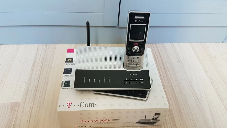 T-Com Sinus W 500V Telefonanlage für T-Net und DSL WLAN-Router Anrufbeantworter - Bild 1 von 1