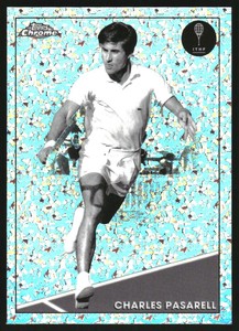 2021 Topps Chrome Tennis Black/White Mini Diamond Ref #51 Charles Pasarell 